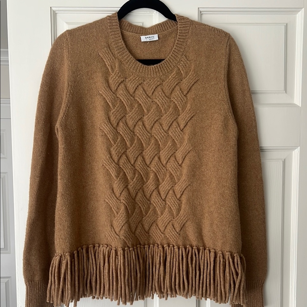 Akris Punto Tan Cable Knit Sweater